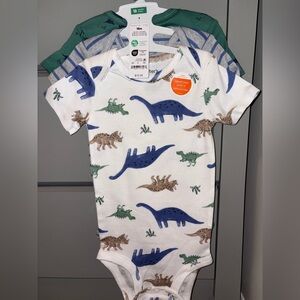 NWT Bundle of three dinosaur onesies